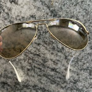 Ray ban top gun glasses gold white